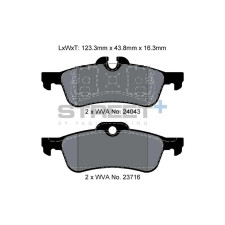 Street+ Pagid brake pads T8184