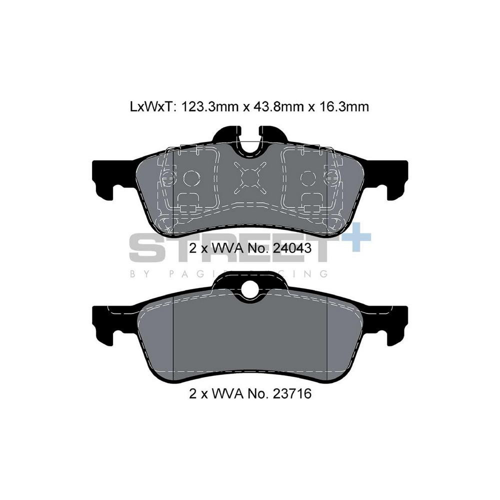 Plaquettes de frein Pagid T8184 Street+ ph2 - PA-8184.ST - T8184SP2001 - 4056029070575