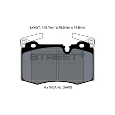 Plaquettes de frein Pagid T8188 Street+ ph2