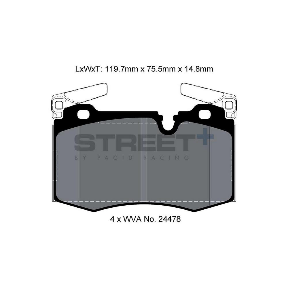Plăcuțe de frână Pagid T8188 Street+ ph2 - PA-8188.ST - T8188SP2001 - 4056029070384
