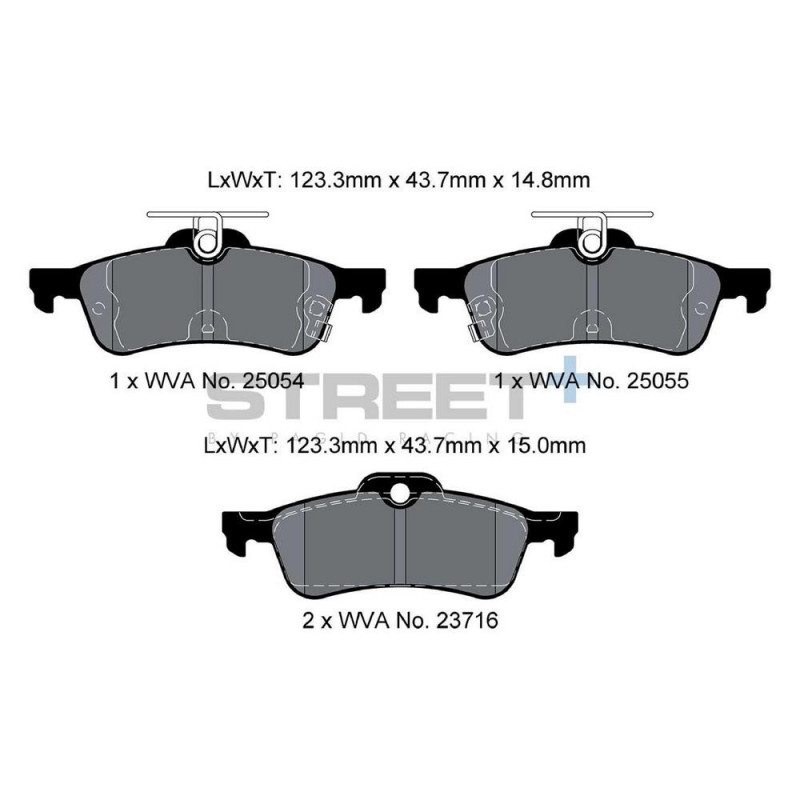 Plaquettes de frein Pagid T8196 Street+ ph2 - PA-8196.ST - T8196SP2001 - 4056029070445