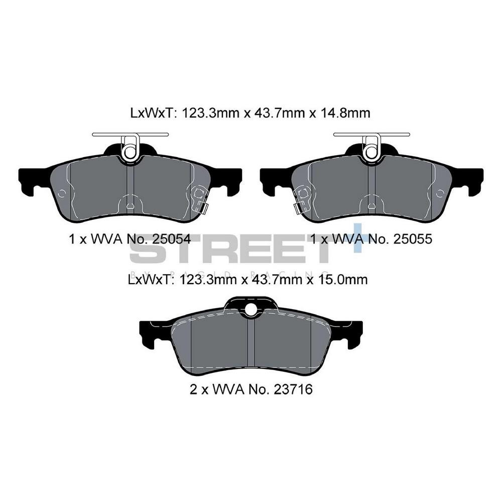 Plaquettes de frein Pagid T8196 Street+ ph2 - PA-8196.ST - T8196SP2001 - 4056029070445