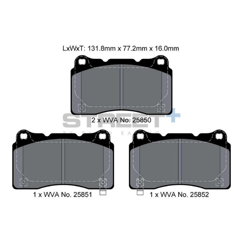 Plaquettes de frein Pagid T8200 Street+ ph2 - PA-8200.ST - T8200SP2001 - 4056029070469