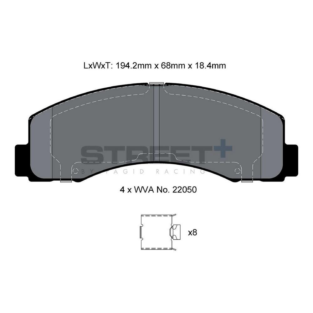 Plăcuțe de frână Pagid T8208 Street+ ph2 - PA-8208.ST - T8208SP2001 - 4056029071626