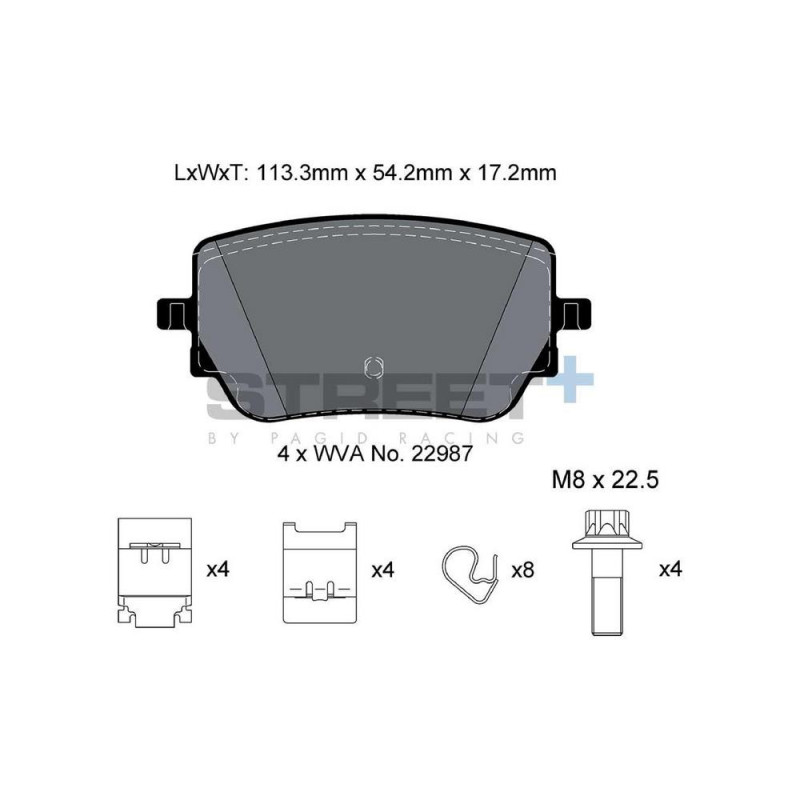 Pastiglie freno Pagid T8213 Street+ - PA-8213.ST - T8213SP2001 - 4056029071534