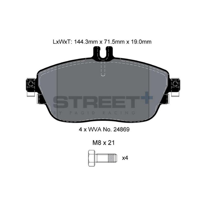 Street+ Pagid brake pads T8215 - PA-8215.ST - T8215SP2001 - 4056029071565