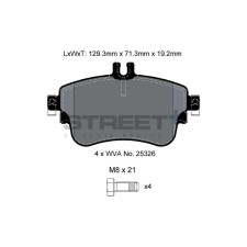 Plaquettes de frein Pagid T8216 Street+ ph2