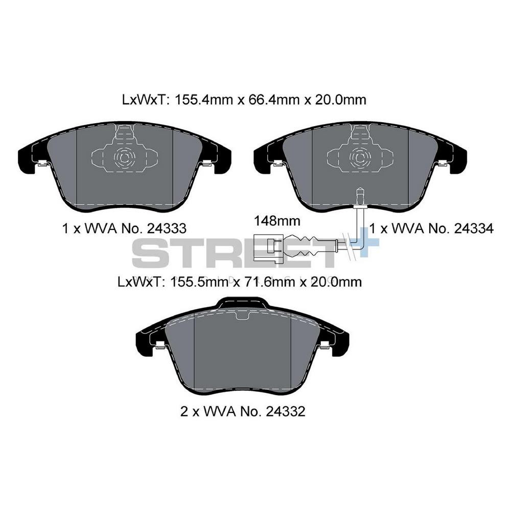 Plaquettes de frein Pagid T8219 Street+ ph2 - PA-8219.ST - T8219SP2001 - 4056029071602