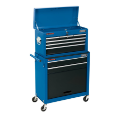 Servante d'atelier Draper Tools à 2 tiroirs et coffre à 6 tiroirs 616x330x1080mm