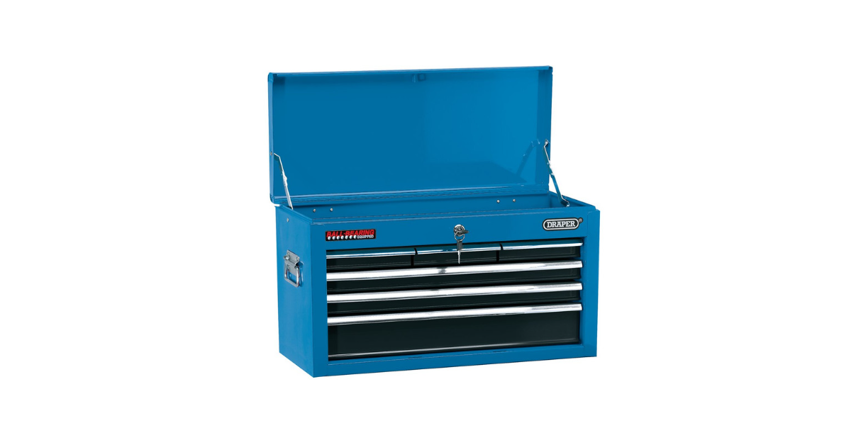 Coffre à outils étroit Draper Tools 6 tiroirs 24" bleu 600x255x345mm