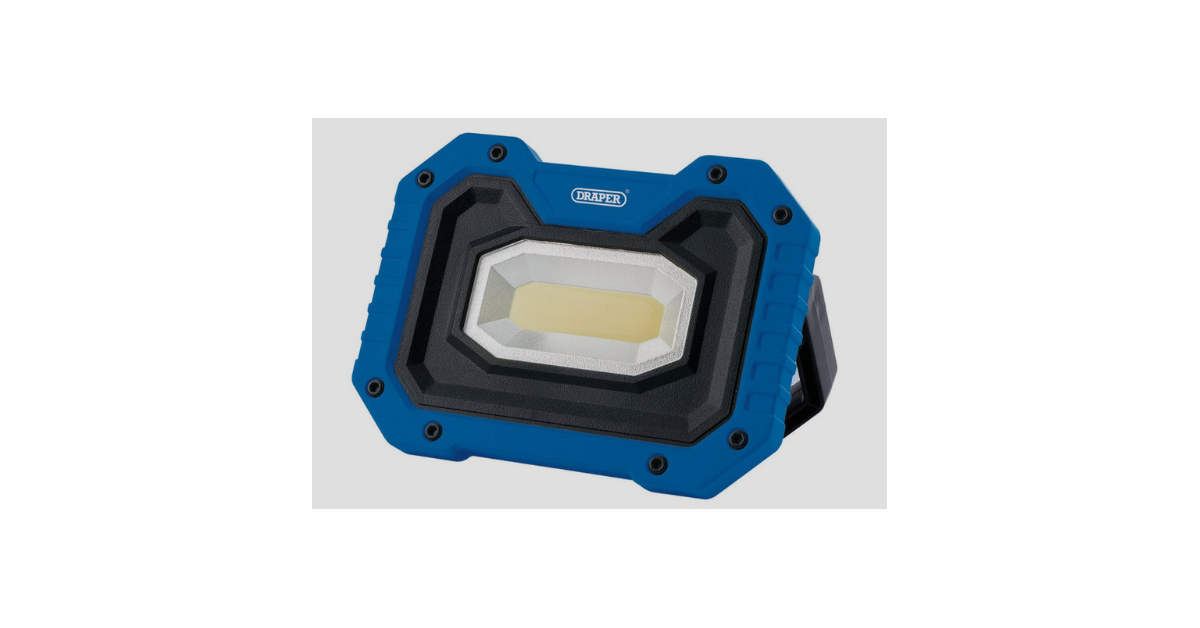 Draper Tools blue 5W 500 Lumens COB LED work light 4 AA batteries included
