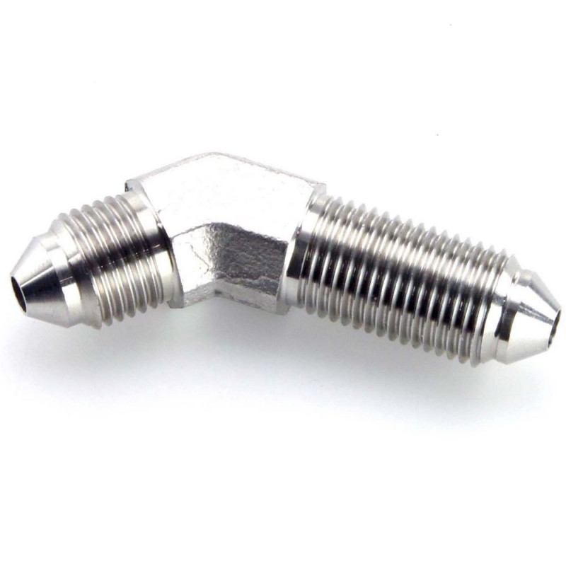 Bolkopadapter Mannelijk/Mannelijk 45° Dash3/Dash3 - 3/8x24JIC Staal - OBP-AN3-A-45 - OBP-AN3-A-45 - 3666618155340