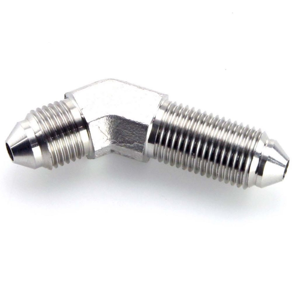 Bolkopadapter Mannelijk/Mannelijk 45° Dash3/Dash3 - 3/8x24JIC Staal - OBP-AN3-A-45 - OBP-AN3-A-45 - 3666618155340