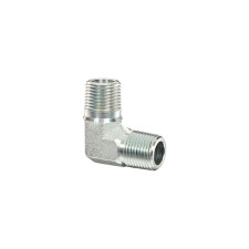 Adaptateur Mâle/Mâle 90° Dash3/1/8NPT - 3/8x24JIC/1/8NPT Acier