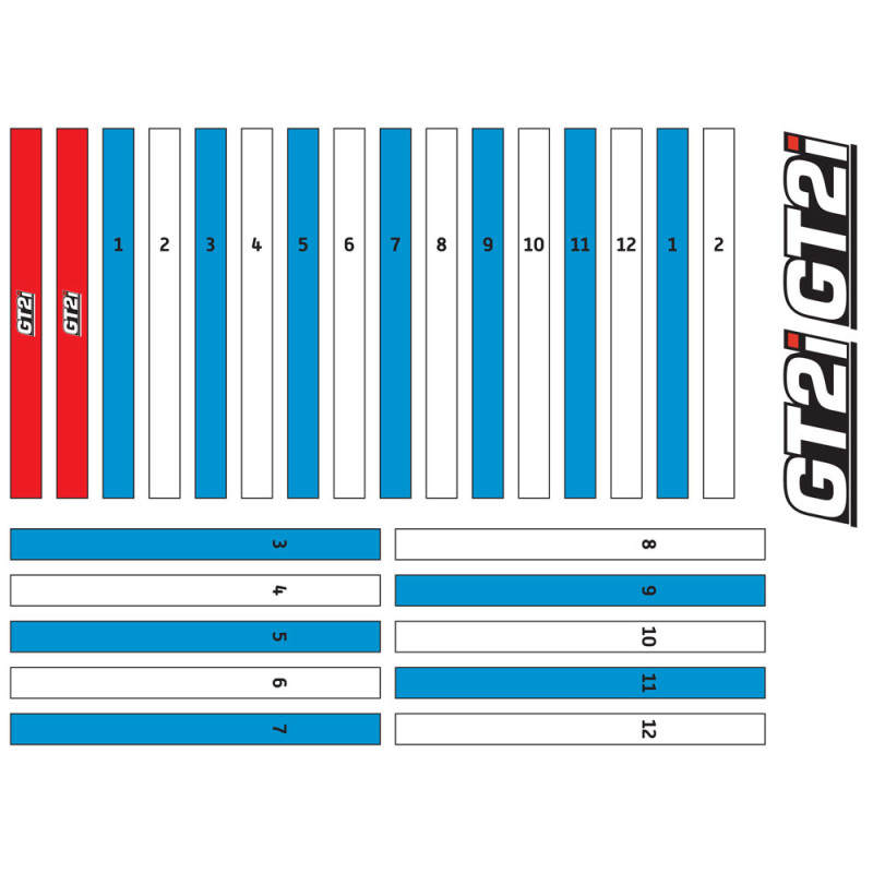 GT2i herkenningsstickerset - GT-RECO.50-160