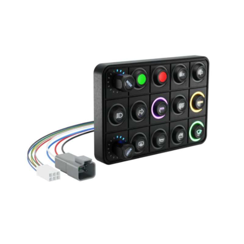 Clavier de contrôle AIM Pro 15 boutons avec 2 commutateurs rotatifs - AIM-RBI-B15-PRO-R - RBI-B15-PRO-R - 5056421199910