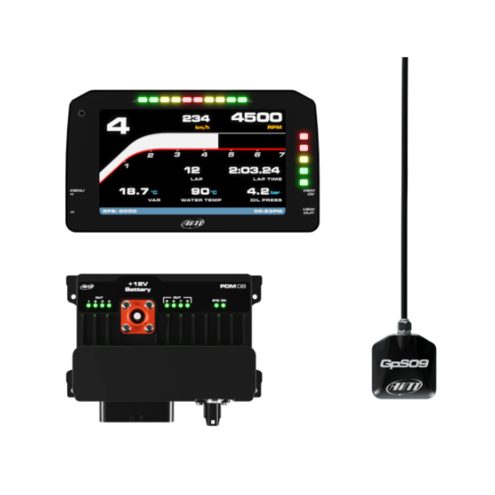 Kit de înregistrare a datelor AIM PDM 8 cu ecran de 6" tip Race - AIM-PDM8-6P-RACE.TOP.4 - PDM-8-6-CR4 - 5056421100091