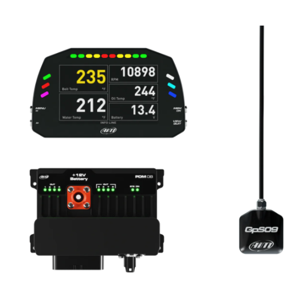 Kit Data Logger AIM PDM 8 con display da gara da 5 pollici - AIM-PDM8-5P-RACE.TOP.4 - PDM-8-5-CR4 - 5056421117228