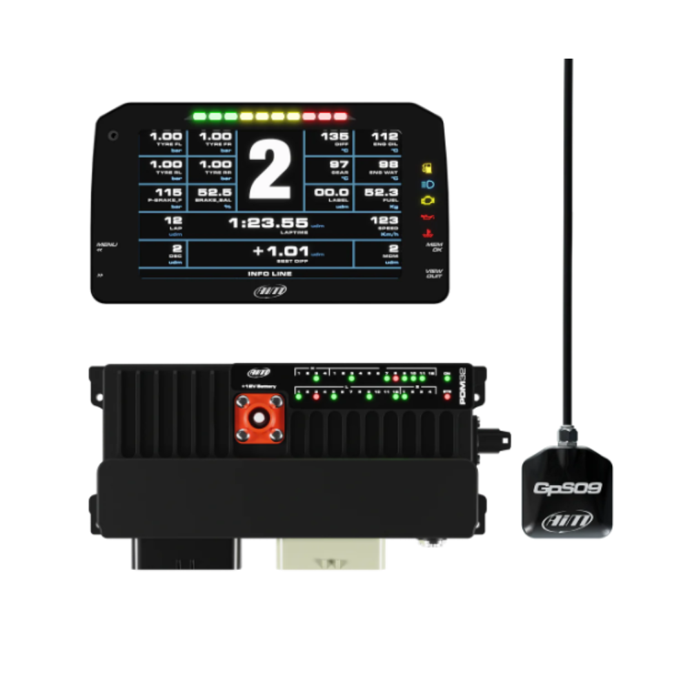 Kit data logger AIM PDM 32 con display stradale da 6 pollici - AIM-PDM32-6P-ROAD.TOP.4 - PDM 32-6-I-CR4 - 5056421106291