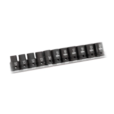 Set di 11 bussole corte da 1/2” per chiavi a percussione KIELDER (da 10 a 21 mm - lg38 mm)