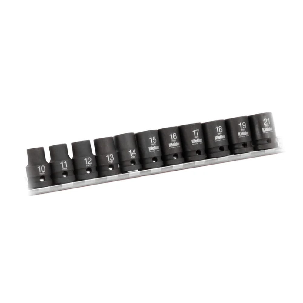 Set de 11 socli scurti de 1/2 pentru pistol de impact KIELDER (10–21 mm – lungime 38 mm) - KWT-124-05 - KWT-124-05