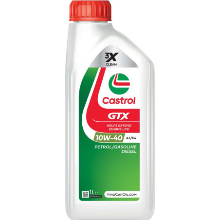 Huile moteur CASTROL GTX ULTRACLEAN 10W-40 A3/B4 1L
