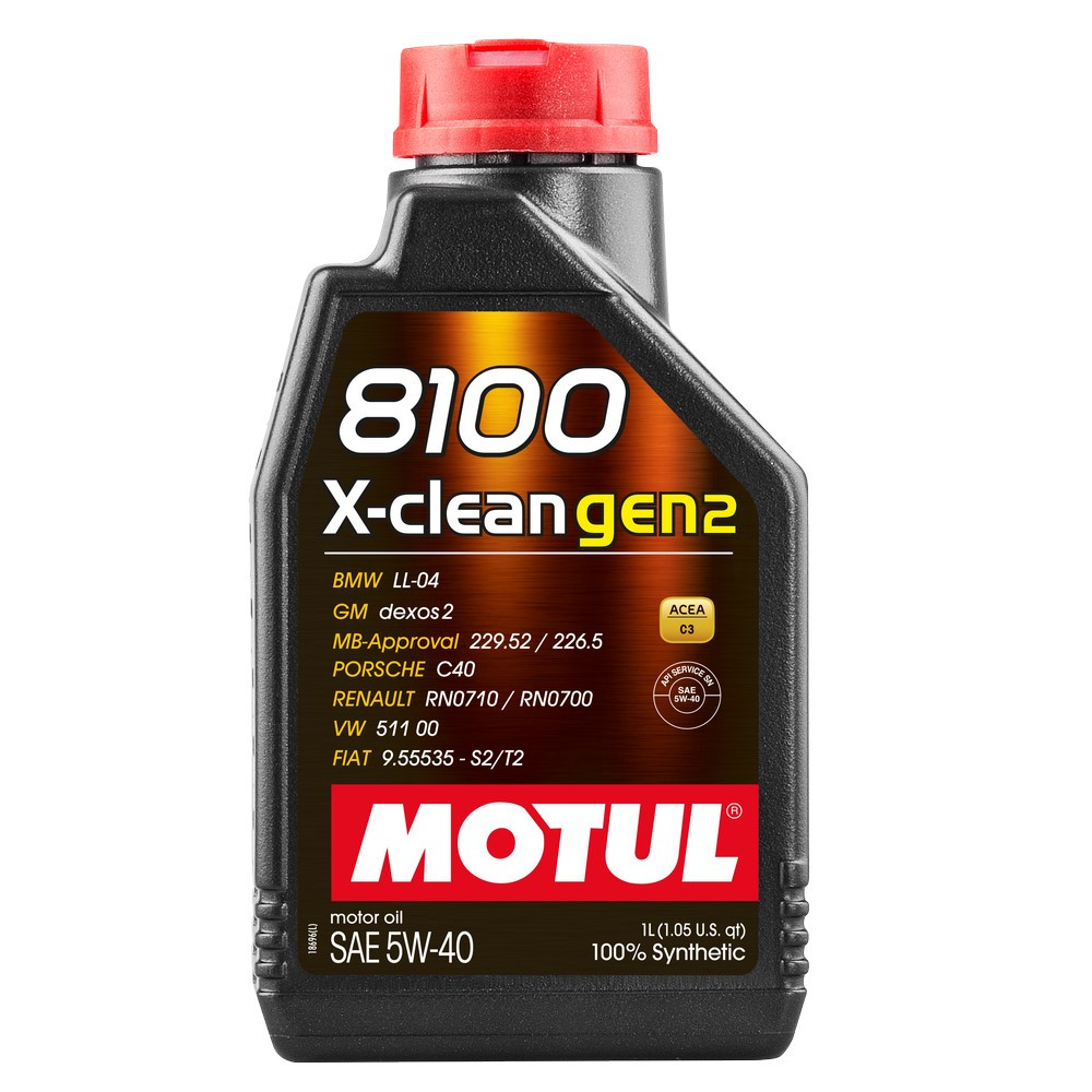 MOTUL 8100 X-CLEAN GEN2 5W-40 engine oil - 1L can - MOT-81XCLEGEN2-5W40 - 109761 - 3374650296500