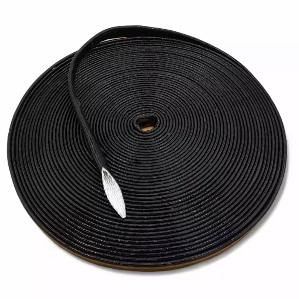Gaine isolante fibre de verre siliconée noire OBP 260°C Longueur 1m - OBP-SHS.12 - OBP-SHS-1