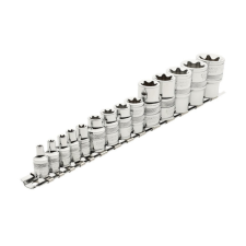 Draper Expert TX-STAE socket set, ¼'', 3/8'' and ½'' (14 pieces).