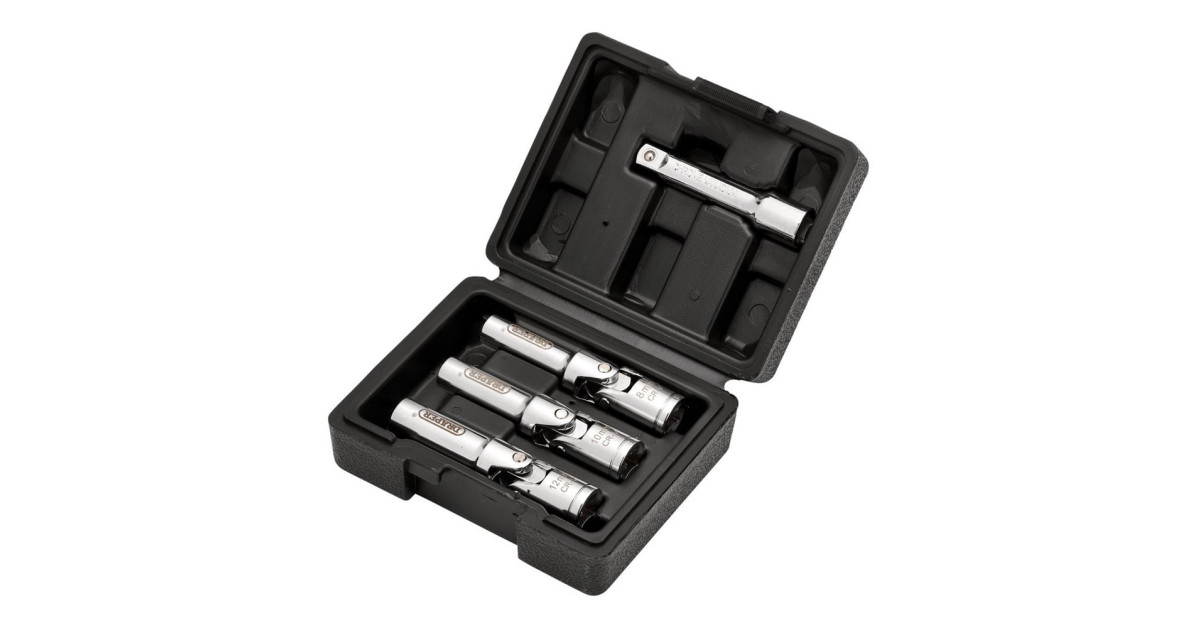 Set di prese Draper per candelette, 3/8'' (4 pezzi).