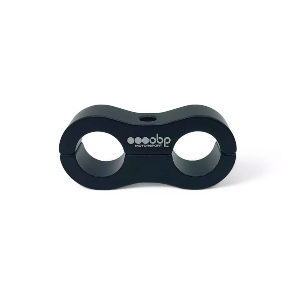 OBP AN8 black PTFE dual hose separator - OBP-DHS-05 - OBP-DHS-05 - 3666618509495