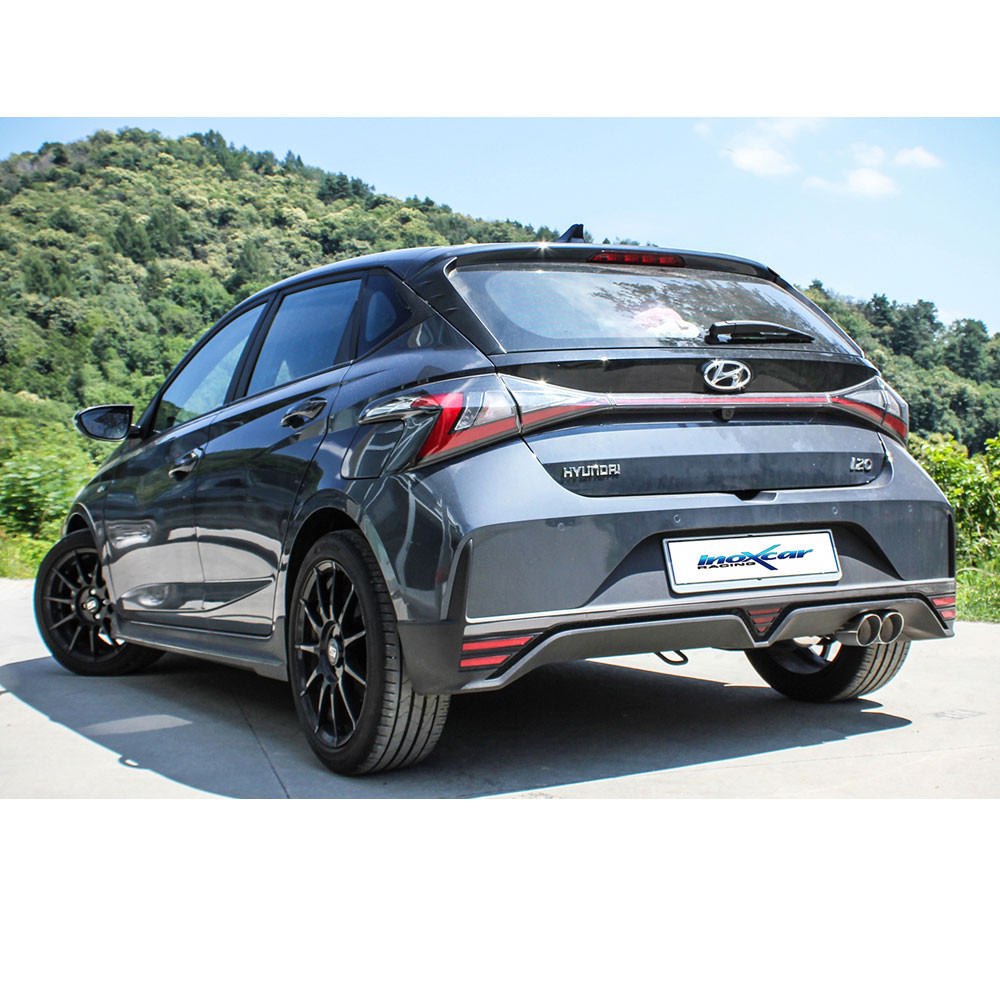 Tubo centrale con silenziatore Inoxcar Hyundai I20 N-Line 1,0 Hybrid 48v 2021-2023 - IC-TCSI2001 - TCSI20.01