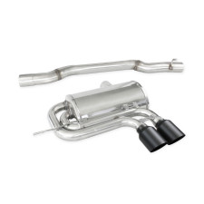 Achterdemper 2x90 Racing Zwart Keramisch Inoxcar Mini Cooper (F57) JCW 2.0 Cabriolet 2020-2024