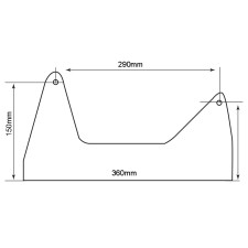 Kit Fissaggi Laterale Basse GT2i Acciaio Nero 3mm