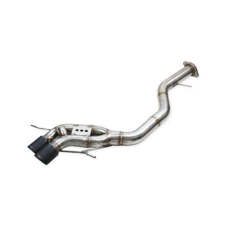 Terminal sans silencieux 2x80 X-Race Black Matt Inoxcar BMW E82 135i Coupé 3,0 Biturbo 2007-2010