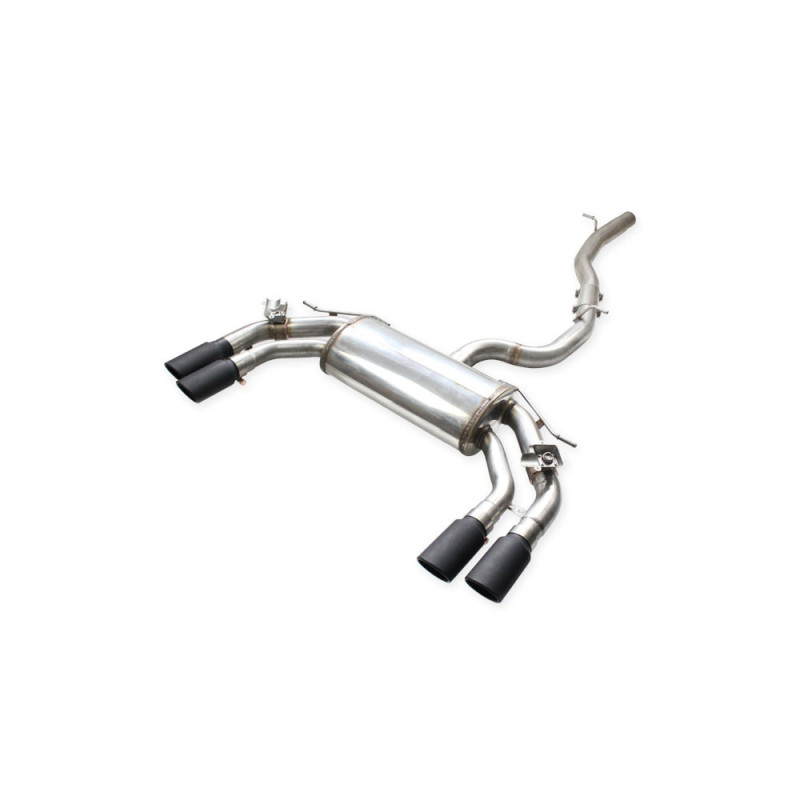 Directe centrale buis + geluiddemper 2x90x70 X-Race Black Matt Inoxcar Cupra Ateca 2.0 (met GPF) na 2020 - IC-VALVATECA0190X70BM - VALV.ATECA.01.90X70BM - 3666618505077