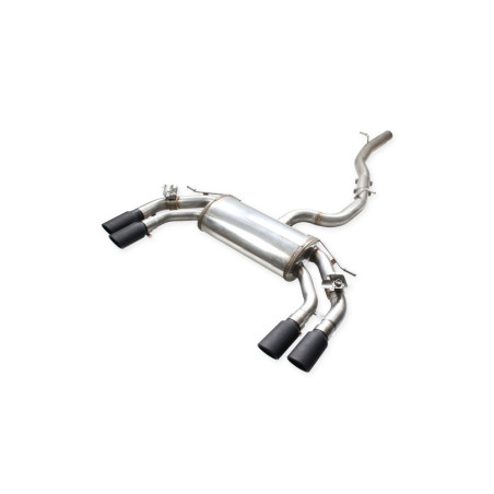 Tubo centrale diretto + silenziatore 2x90x70 X-Race Black Matt Inoxcar Cupra Ateca 2.0 (con GPF) dopo 2020