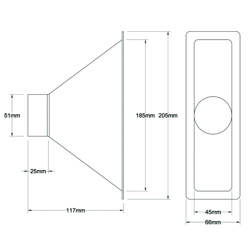 Revotec Rechthoekig Schepje 190X45mm - REN-ID-190-45 - ID190-45 - 3661768291351