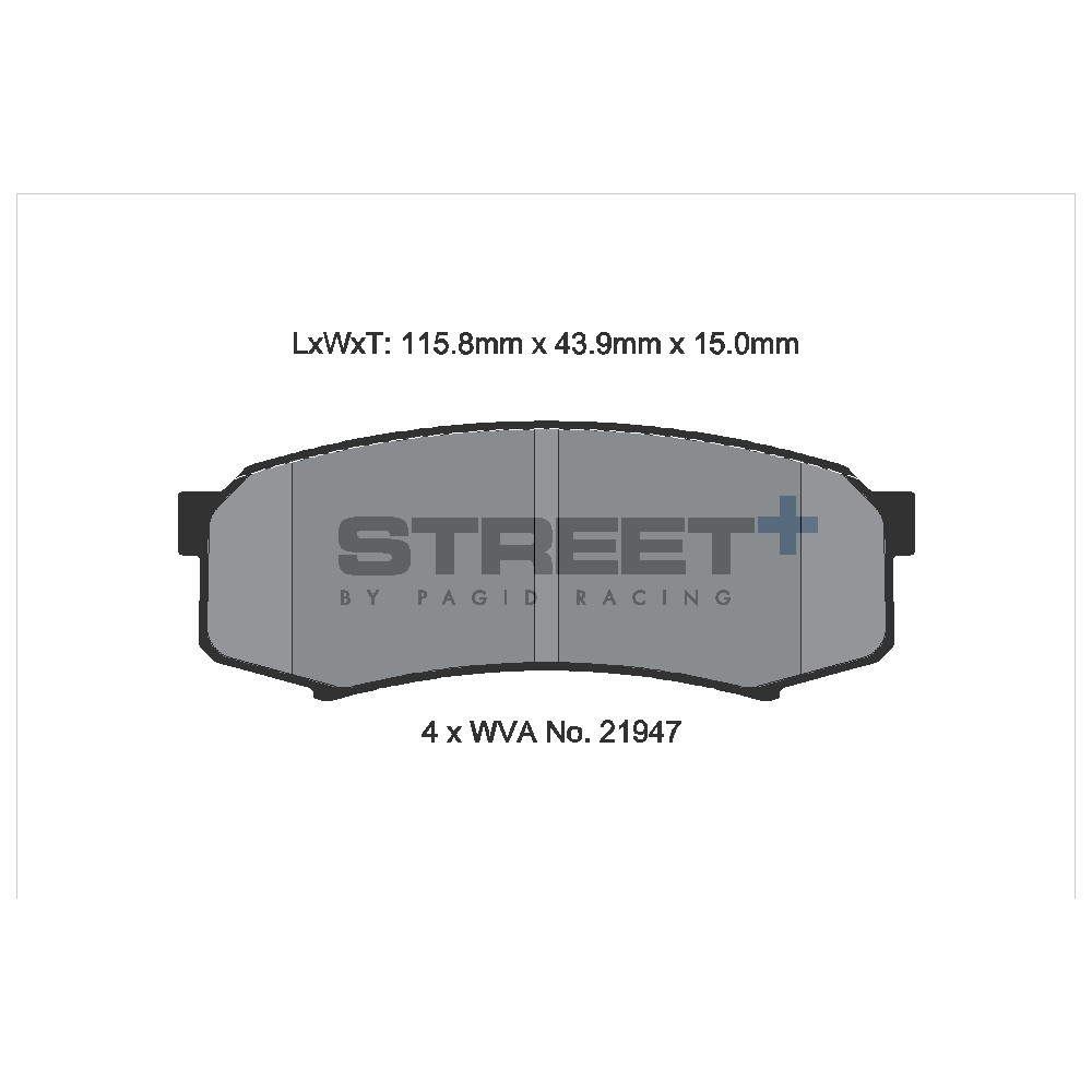 Plăcuțe de frână Pagid T8007 Street+ ph3 - PA-8007.ST - T8007SP2001