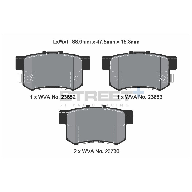 Plăcuțe de frână Pagid T8034 Street+ ph3 - PA-8034.ST - T8034SP2001
