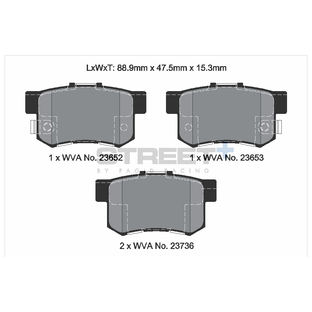 Plăcuțe de frână Pagid T8034 Street+ ph3 - PA-8034.ST - T8034SP2001