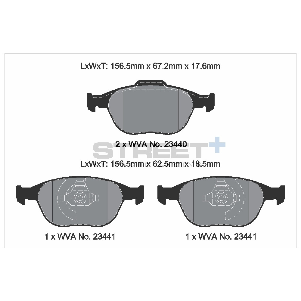 Street+ Pagid brake pads T8174 - PA-8174.ST - T8174SP2001