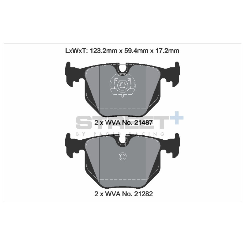 Street+ Pagid brake pads T8223 - PA-8223.ST - T8223SP2001