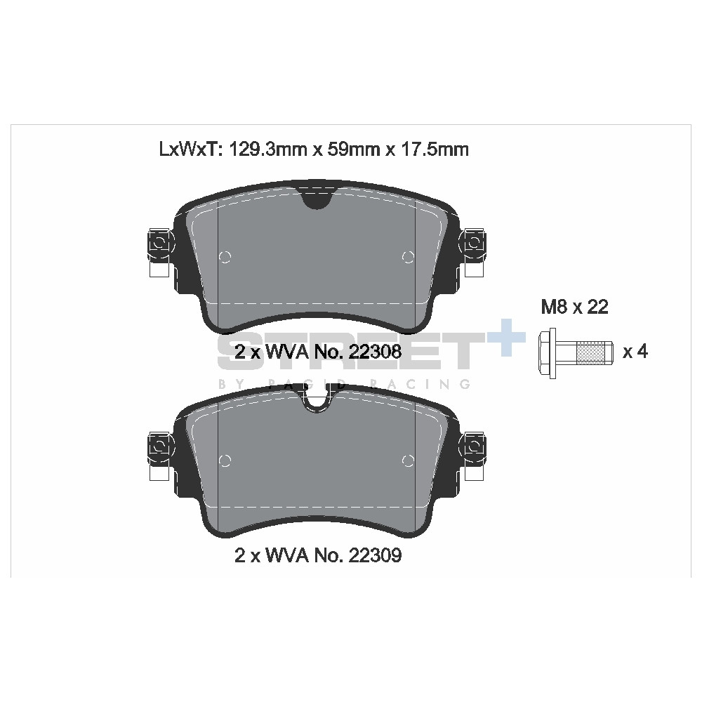 Plăcuțe de frână Pagid T8260 Street+ ph3 - PA-8260.ST - T8260SP2001