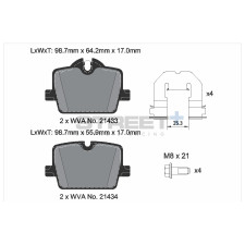 Plaquettes de frein Pagid T8267 Street+ ph3