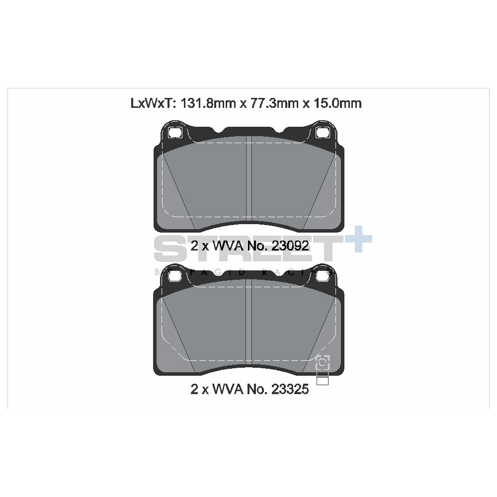 Street+ Pagid brake pads T8300 - PA-8300.ST - T8300SP2001