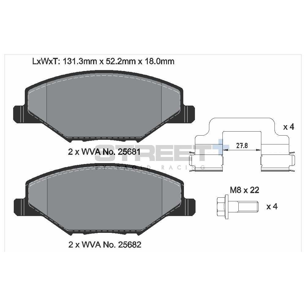 Plăcuțe de frână Pagid T8304 Street+ ph3 - PA-8304.ST - T8304SP2001