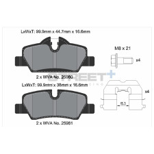 Plaquettes de frein Pagid T8305 Street+ ph3