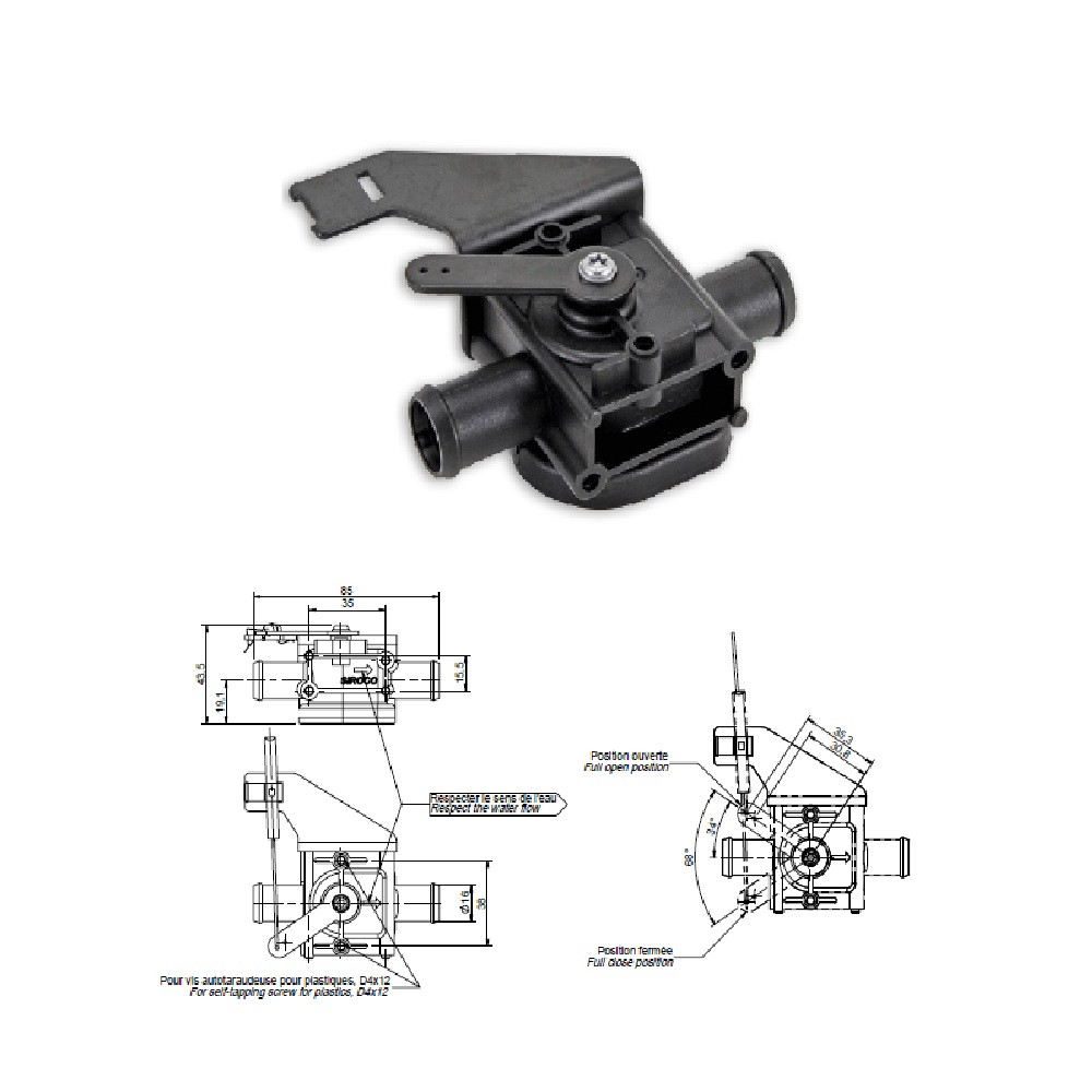 Siroco Heating Valve 16mm 3bar max 100° - EL-CHAUFF90-2 - 04101989 - 3666618516561
