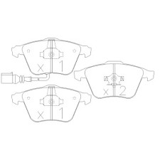 Plaquettes de frein GT2i Race Avant pour FIAT Uno 1.3 70 Gr N - Etriers de frein Bendix
